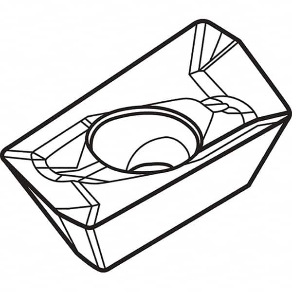 Kennametal - EDCT1808 GD Grade KCPM40 Carbide Milling Insert - AlCrTiN Finish, 5.5mm Thick, 1/32" Corner Radius - Americas Industrial Supply