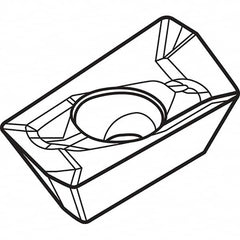 Kennametal - EDCT1808 GD Grade KCPM40 Carbide Milling Insert - AlCrTiN Finish, 5.5mm Thick, 1/32" Corner Radius - Americas Industrial Supply
