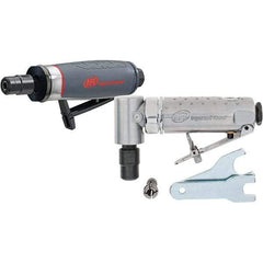 Ingersoll-Rand - 1/4" Collet, Straight Handle, Air Straight Die Grinder - 25,000 RPM, Rear Exhaust, 25 CFM, 0.4 hp, 1/4" Inlet - Americas Industrial Supply