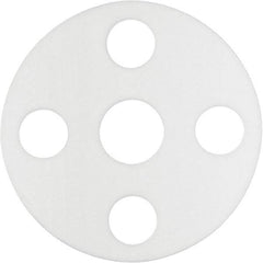 Value Collection - 4" Pipe, 4-1/2" ID x 10" OD Flange Gasket - PTFE Plastic, White, 1/8" Thick - Americas Industrial Supply