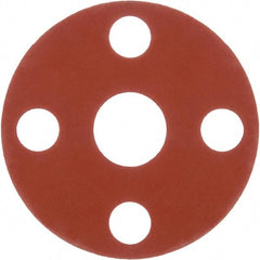 Value Collection - 3" Pipe, 3-1/2" ID x 7-1/2" OD Flange Gasket - Silicone Rubber, Red, 1/16" Thick - Americas Industrial Supply