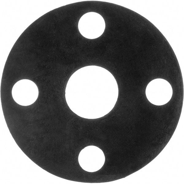 Value Collection - 4" Pipe, 4-1/2" ID x 9" OD Flange Gasket - Viton Rubber, Black, 1/8" Thick - Americas Industrial Supply