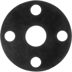 Value Collection - 4" Pipe, 4-1/2" ID x 9" OD Flange Gasket - Viton Rubber, Black, 1/16" Thick - Americas Industrial Supply