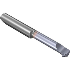 Vargus - 16mm Cutting Depth, 5.6mm Diam, Internal Thread, Solid Carbide, Single Point Threading Tool - TiCN Finish, 42mm OAL, 6mm Shank Diam, 1.9mm Projection from Edge, 0.75mm Max Pitch, 60° Profile Angle - Exact Industrial Supply