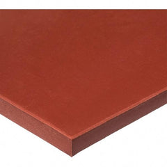 Value Collection - 12" Long, 12" Wide, Silicone Rubber Foam Sheet - 60A Durometer, Red, -60 to 400°F, 700 psi Tensile Strength, Adhesive Backing - Americas Industrial Supply