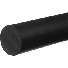 Value Collection - 5' Long, Hard Round Viton Cord - 3/16" Diam, Black - Americas Industrial Supply