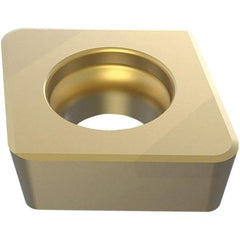 Seco - CCGW21.52 Grade CH3515 PCBN Turning Insert - TiAlN Finish, Parallelogram, 1/4" Inscr Circle, 2.38mm Thick, 0.03" Corner Radius - Americas Industrial Supply