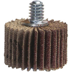 Norton - 1" Diam x 5/8" Face Width, Coarse Aluminum Oxide Coated Mounted Flap Wheel - Americas Industrial Supply