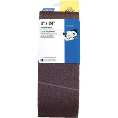 Norton - 4" Wide x 24" OAL, 36 Grit, Aluminum Oxide Abrasive Belt - Americas Industrial Supply