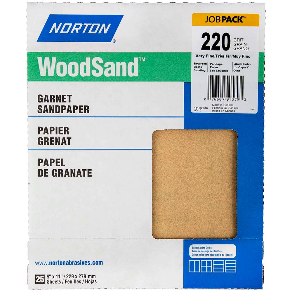 Norton - Sanding Sheets Abrasive Material: Garnet Grade: Very Fine - Americas Industrial Supply