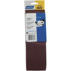 Norton - 3" Wide x 24" OAL, 120 Grit, Aluminum Oxide Abrasive Belt - Americas Industrial Supply