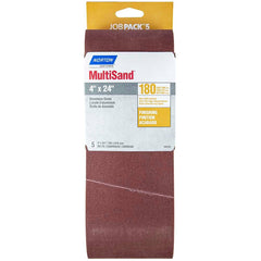Norton - 4" Wide x 24" OAL, 180 Grit, Aluminum Oxide Abrasive Belt - Americas Industrial Supply