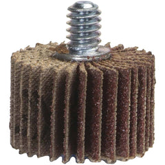 Norton - 1" Diam x 1" Face Width, Coarse Aluminum Oxide Coated Mounted Flap Wheel - Americas Industrial Supply