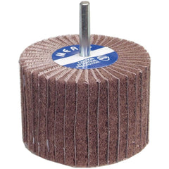 Norton - 4" Diam x 1" Face Width, Very Fine Aluminum Oxide Nonwoven Mounted Flap Wheel - Americas Industrial Supply