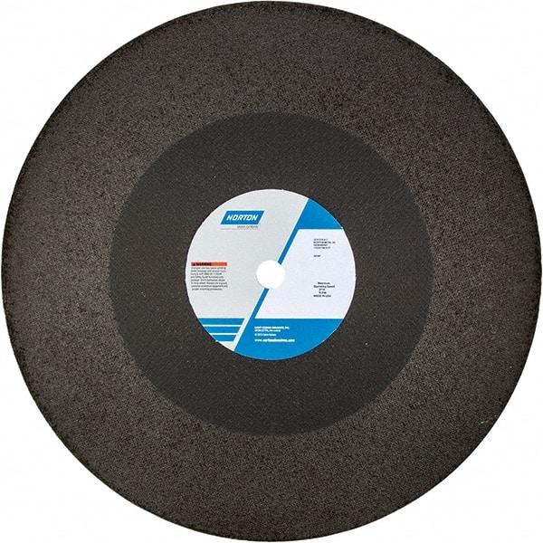 Norton - 20" 24 Grit Aluminum Oxide Cutoff Wheel - 3/16" Thick, 1" Arbor, 2,710 Max RPM, Use with Chop Saws - Americas Industrial Supply