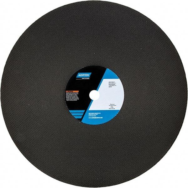 Norton - 20" 24 Grit Aluminum Oxide Cutoff Wheel - 5/32" Thick, 1" Arbor, 2,710 Max RPM, Use with Chop Saws - Americas Industrial Supply