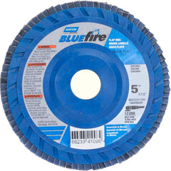 Norton - 5" 80 Grit 7/8" Center Hole Type 27 Zirconia Alumina Flap Disc - Americas Industrial Supply