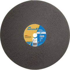 Norton - 16 x 1/8, 1" Hole 24 Grit Zirconia Alumina Cutoff Wheel - Americas Industrial Supply