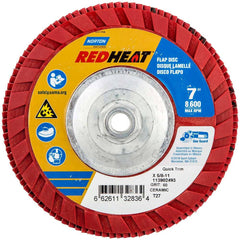 Norton - 7" 60 Grit 5/8-11 Center Hole Type 27 Ceramic Alumina Flap Disc - Americas Industrial Supply