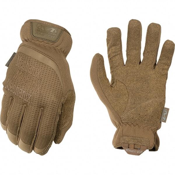 Mechanix Wear - Size M Work Gloves - For Mechanic's & Lifting, Uncoated, Elastic Band Cuff, Full Fingered, Tan, Paired - Americas Industrial Supply