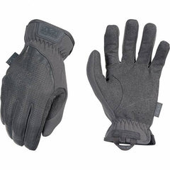 Mechanix Wear - Size M Work Gloves - For Mechanic's & Lifting, Uncoated, Elastic Band Cuff, Full Fingered, Gray, Paired - Americas Industrial Supply