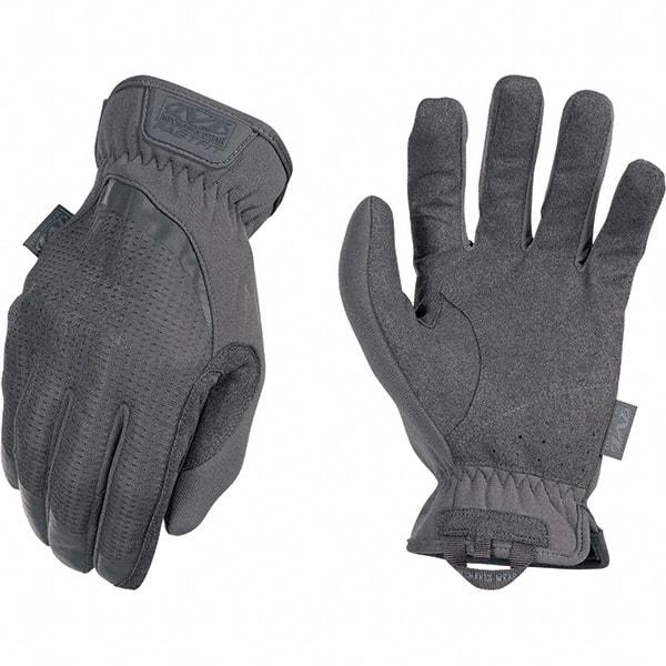 Mechanix Wear - Size XL Work Gloves - For Mechanic's & Lifting, Uncoated, Elastic Band Cuff, Full Fingered, Gray, Paired - Americas Industrial Supply