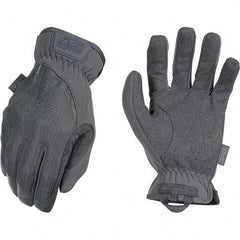 Mechanix Wear - Size XL Work Gloves - For Mechanic's & Lifting, Uncoated, Elastic Band Cuff, Full Fingered, Gray, Paired - Americas Industrial Supply