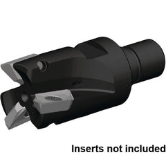 Kennametal - 1-1/4" Cut Diam, 16mm Max Depth of Cut, 73mm OAL, Indexable Square Shoulder End Mill - ZDET16M5..721 Inserts, M16 Modular Connection, 0° Lead Angle, Through Coolant, Series 5720 - Americas Industrial Supply