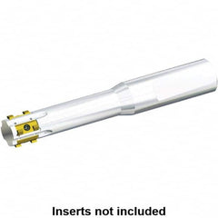 Kennametal - Whistle Notch Shank Connection, 5/8" Cutting Width, 1mm Max Depth of Cut, Indexable Slotting Cutter - KGEM Toolholder, KGIP0125N0189GD Insert - Americas Industrial Supply