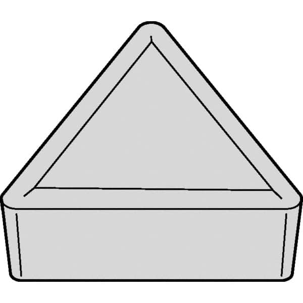 Kennametal - TPMR432 Grade KCP25B Carbide Turning Insert - TiOCN Finish, 60° Triangle, 1/2" Inscr Circle, 3/16" Thick, 1/32" Corner Radius - Americas Industrial Supply