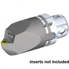 Kennametal - Neutral Cut, Size KM4X63, CC.. 120408 & CC.. 432 Insert Compatiblity, Internal Modular Turning & Profiling Cutting Unit Head - 115mm Head Length, Through Coolant, Series KM4X - Americas Industrial Supply