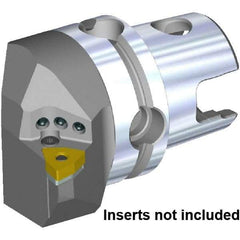 Kennametal - Left Hand Cut, Size KM40TS, WN.. 080408 & WN.. 432 Insert Compatiblity, Internal Modular Turning & Profiling Cutting Unit Head - 27mm Ctr to Cutting Edge, 40mm Head Length, Through Coolant, Series KM40 - Americas Industrial Supply