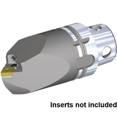 Kennametal - Neutral Cut, Size KM4X63, CN.. 120408 & CN.. 432 Insert Compatiblity, Internal Modular Turning & Profiling Cutting Unit Head - 115mm Head Length, Through Coolant, Series KM4X - Americas Industrial Supply