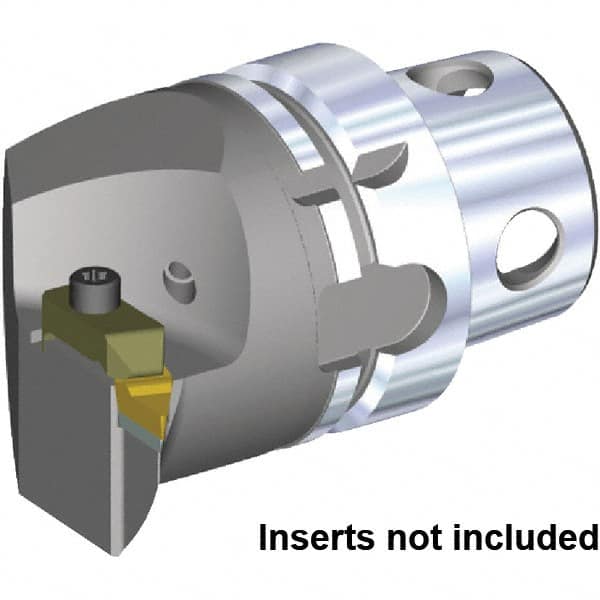 Kennametal - Left Hand Cut, Size KM4X63, VCGR160408 & VPGR332 Insert Compatiblity, Internal Modular Turning & Profiling Cutting Unit Head - 43mm Ctr to Cutting Edge, 70mm Head Length, Through Coolant, Series Top Notch - Americas Industrial Supply