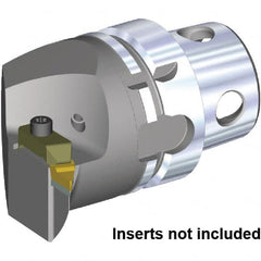 Kennametal - Left Hand Cut, Size KM4X63, VCGR160408 & VPGR332 Insert Compatiblity, Internal Modular Turning & Profiling Cutting Unit Head - 43mm Ctr to Cutting Edge, 70mm Head Length, Through Coolant, Series Top Notch - Americas Industrial Supply