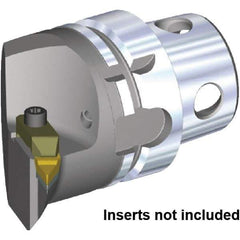 Kennametal - Left Hand Cut, Size KM4X63, VCGR160408 & VPGR332 Insert Compatiblity, Internal Modular Turning & Profiling Cutting Unit Head - 43mm Ctr to Cutting Edge, 70mm Head Length, Through Coolant, Series Top Notch - Americas Industrial Supply