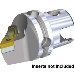 Kennametal - Right Hand Cut, Size KM63TS, DN.. 150608 & DN.. 442 Insert Compatiblity, External Modular Turning & Profiling Cutting Unit Head - 115mm Head Length, Through Coolant, Series Kenloc - Americas Industrial Supply