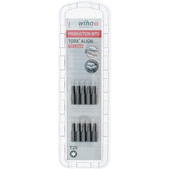 Wiha - 1/4" Drive T25 Torx Screwdriver Bit - 1" OAL, Insert Bit - Americas Industrial Supply