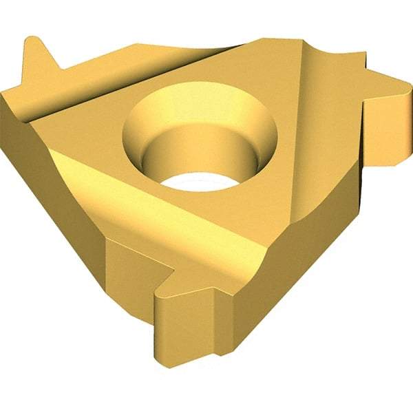 Vargus - 2ER0.250 Grade VKX, External ABUT Threading Insert - 16 TPI Ext Pitch, TiN Finish, Carbide - Americas Industrial Supply