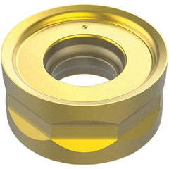 Seco - RNMU1204 M10 Grade F40M Carbide Milling Insert - TiAlN Finish, 4.8mm Thick, 12mm Inscribed Circle - Americas Industrial Supply