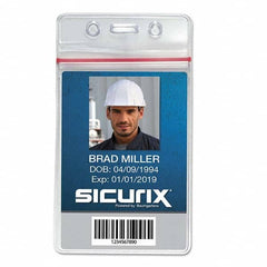 Sicurix - Badge Holders Attachment Type: Clip-On Horizontal or Vertical Holder: Vertical - Americas Industrial Supply