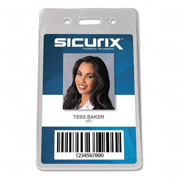 Sicurix - Badge Holders Attachment Type: Clip-On Horizontal or Vertical Holder: Vertical - Americas Industrial Supply