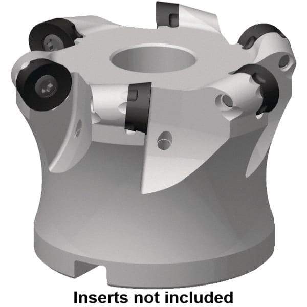 Kennametal - 40mm Cut Diam, 6mm Max Depth, 22mm Arbor Hole, 5 Inserts, RP..1204 Insert Style, Indexable Copy Face Mill - 7713VR12 Cutter Style, 28,500 Max RPM, 40mm High, Through Coolant, Series 7713 - Americas Industrial Supply