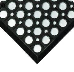 WorkRite Floor Mat - 3' x 5' x 1/2" Thick - (Black Grease-Resistant) - Americas Industrial Supply