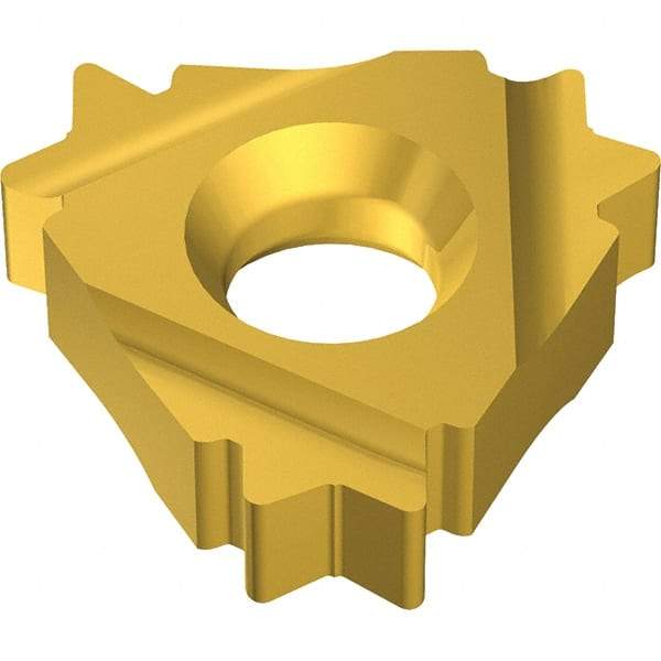 Vargus - 3ER0.375 Grade VKX, External UN Threading Insert - 18 TPI Ext Pitch, TiN Finish, Carbide - Americas Industrial Supply