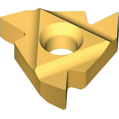 Vargus - 6.0KIR Internal Right Hand 14 BSPT Laydown Threading Insert - Grade VKX, TiN Coated Carbide, 6mm Inscribed Circle - Americas Industrial Supply
