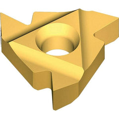 Vargus - 6.0KIL Internal Left Hand 40 UN Laydown Threading Insert - Grade VKX, TiN Coated Carbide, 6mm Inscribed Circle - Americas Industrial Supply