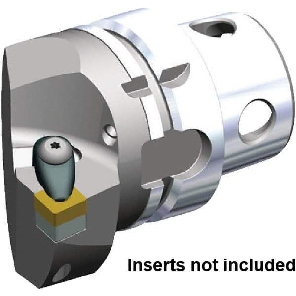 Kennametal - Insert Style CN.. 120408, CN.. 432, 70mm Head Length, Left Hand Cut, Internal/External Modular Threading Cutting Unit Head - System Size KM4X63, 43mm Center to Cutting Edge, Series Kenclamp - Americas Industrial Supply