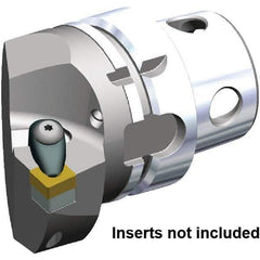 Kennametal - Insert Style CN.. 160612, CN..543, 70mm Head Length, Left Hand Cut, Internal/External Modular Threading Cutting Unit Head - System Size KM4X63, 43mm Center to Cutting Edge, Series Kenclamp - Americas Industrial Supply