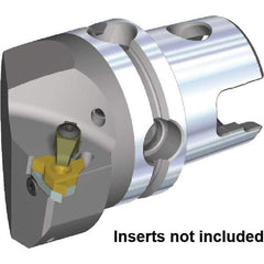 Kennametal - Insert Style LT22NR, 70mm Head Length, Right Hand Cut, Internal Modular Threading Cutting Unit Head - System Size KM4X63, 43mm Center to Cutting Edge, Series KM4X - Americas Industrial Supply